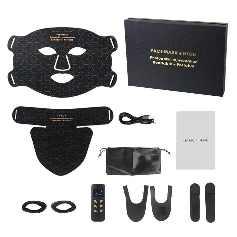 Infrared LED Mask - Silicone LED Anti-Aging Mask for Brightening Skin Tone and Repairing Fine Lines