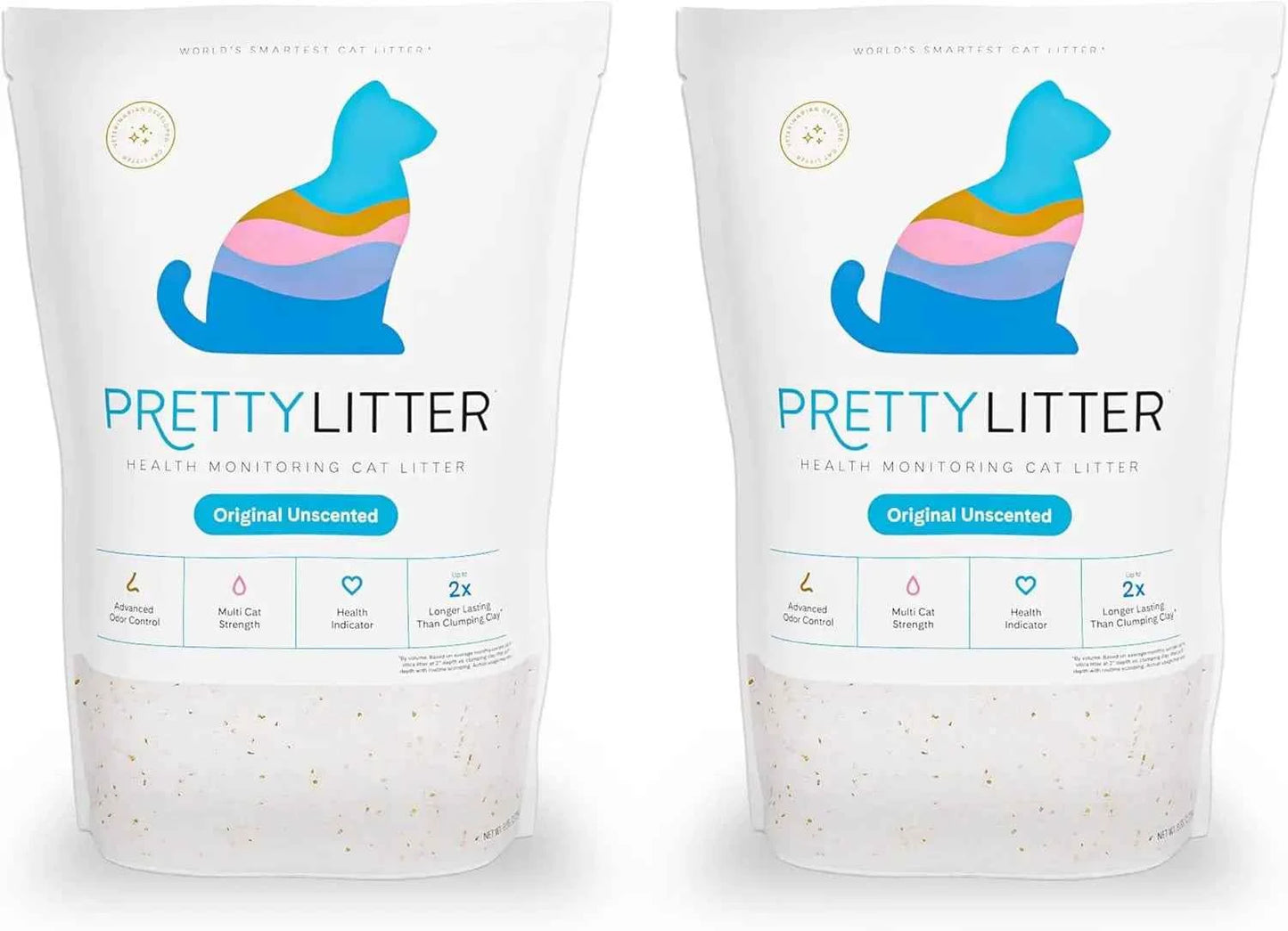 Health Monitoring Color‑Changing Silica Cat Litter — Unscented, 6 lbs (2‑Pack)