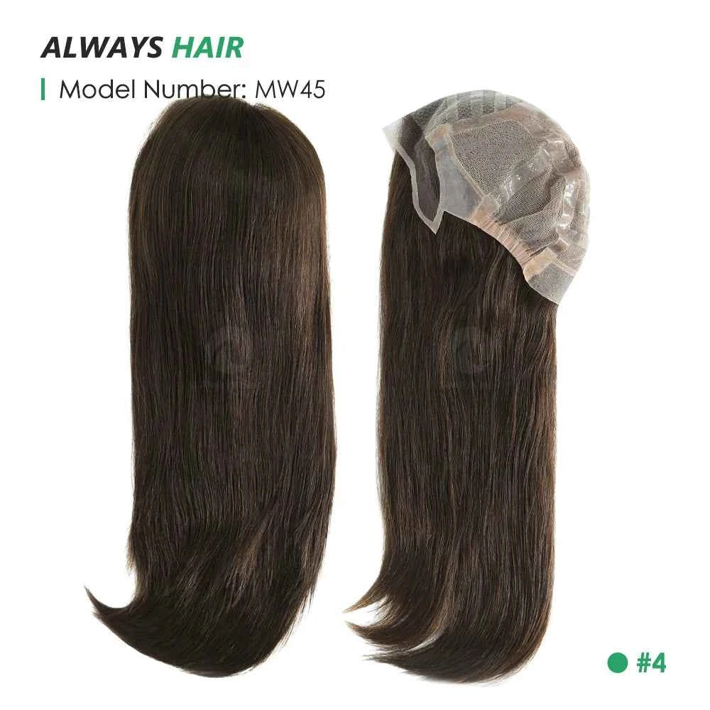 MW45 – 18" Medical Wig for Cancer Patients – Hand‑Tied Silicone Base, 100% Chinese Cuticle Remy Hair