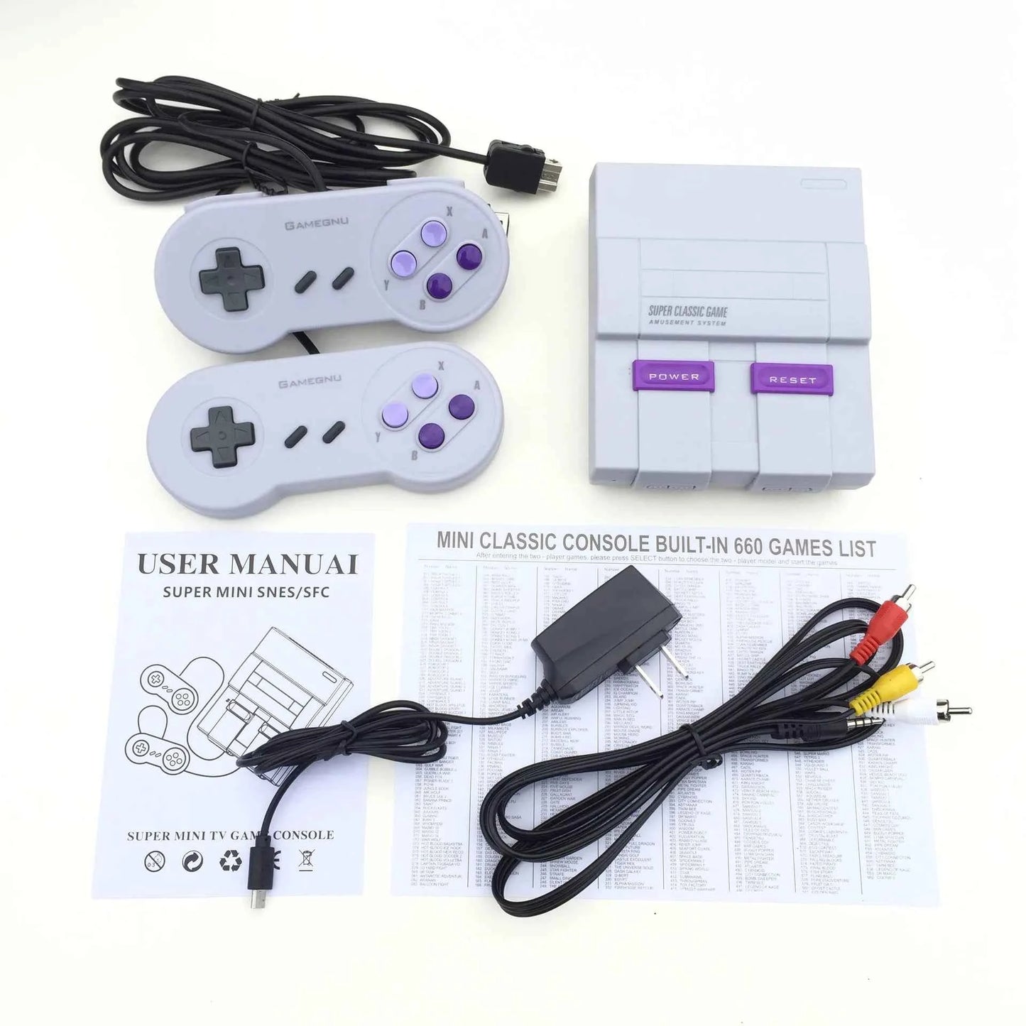 Super Classic Mini SFC TV Handheld Portable Game Console w/ 660 Built‑In Games