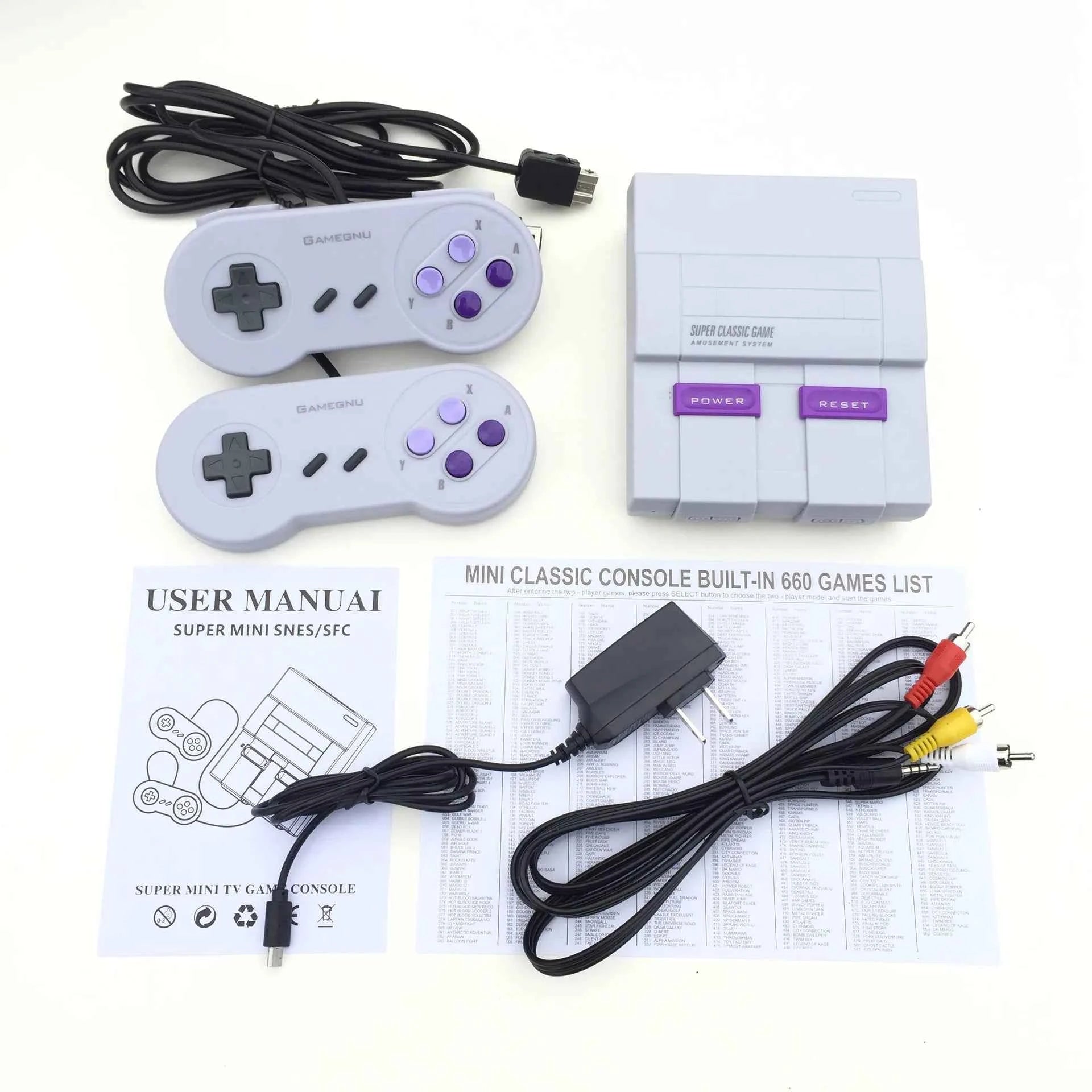 Super Classic Mini SFC TV Handheld Portable Game Console w/ 660 Built‑In Games