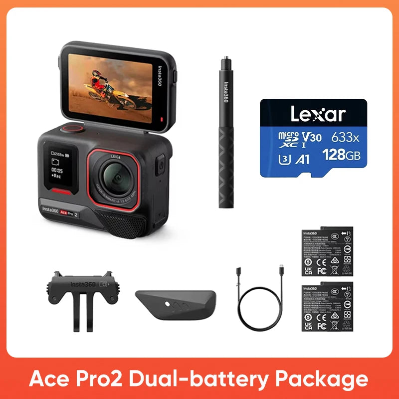 Original Insta360 Ace Pro 2 – 8K Waterproof Action Camera Co‑Engineered with Leica