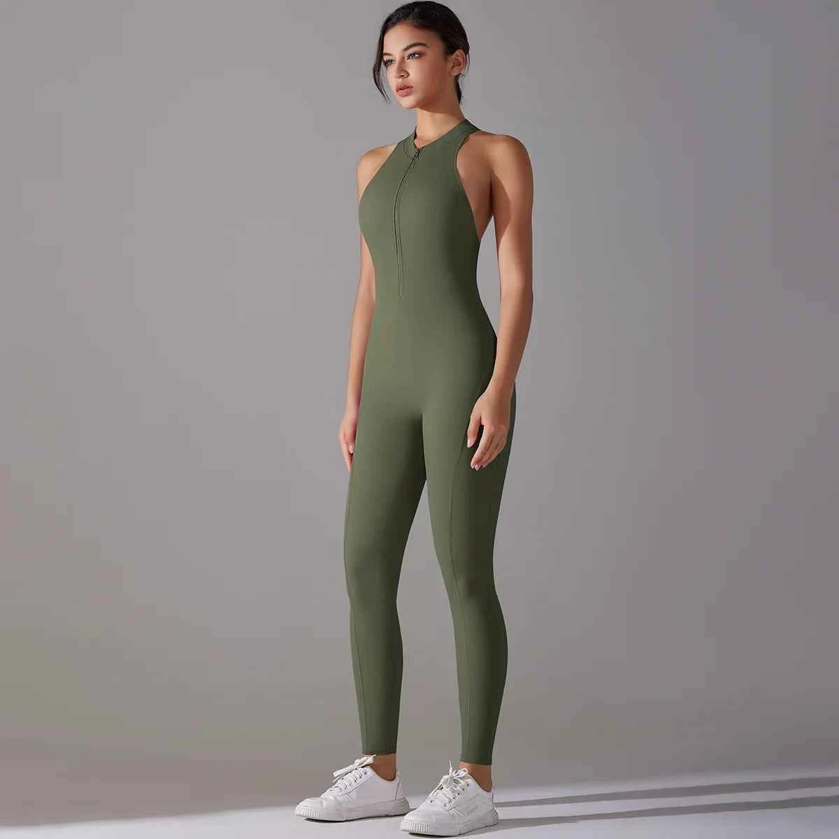 Women’s Tummy Control Butt Lift Sports Bodysuit Fitness Yoga Outfit