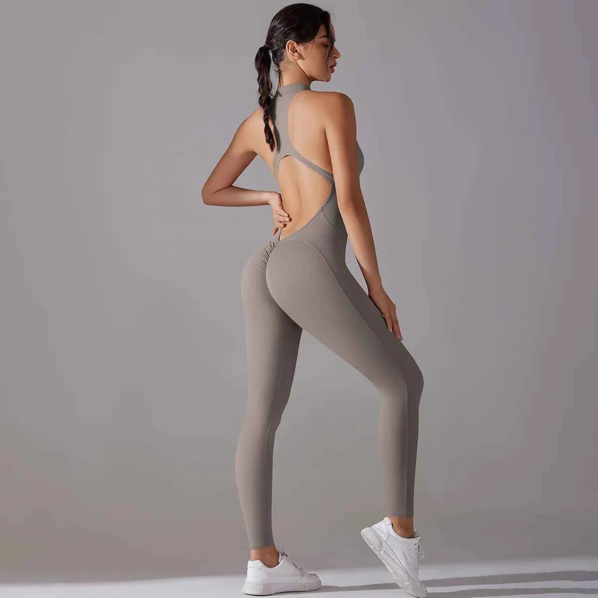 Women’s Tummy Control Butt Lift Sports Bodysuit Fitness Yoga Outfit