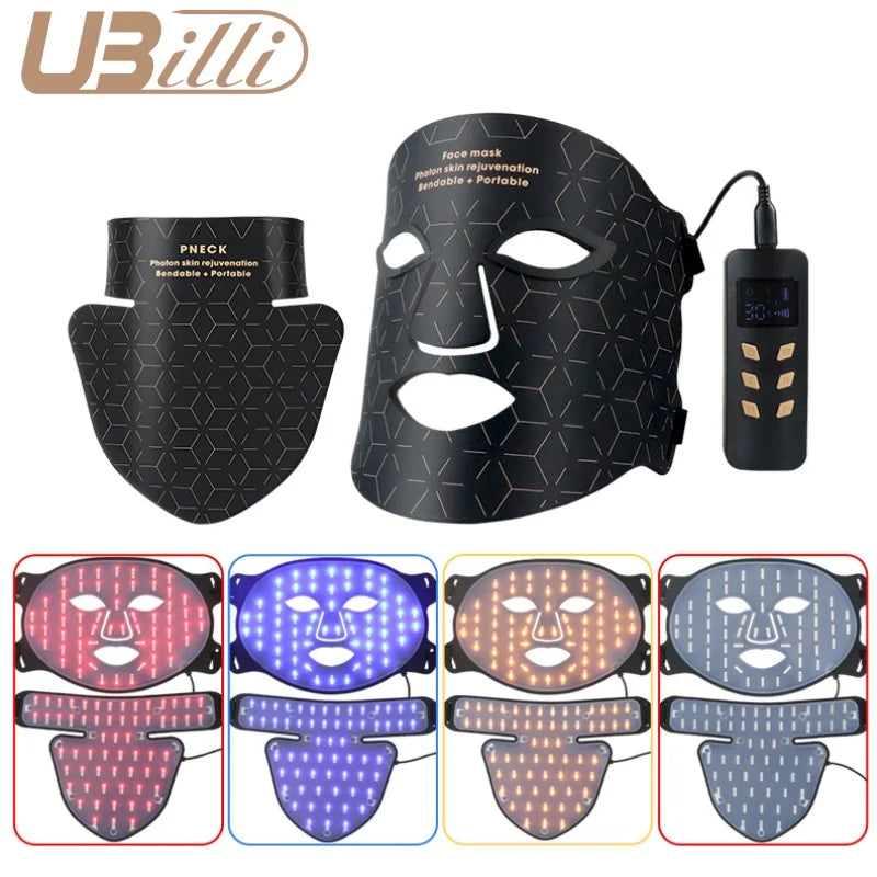 Infrared LED Mask - Silicone LED Anti-Aging Mask for Brightening Skin Tone and Repairing Fine Lines