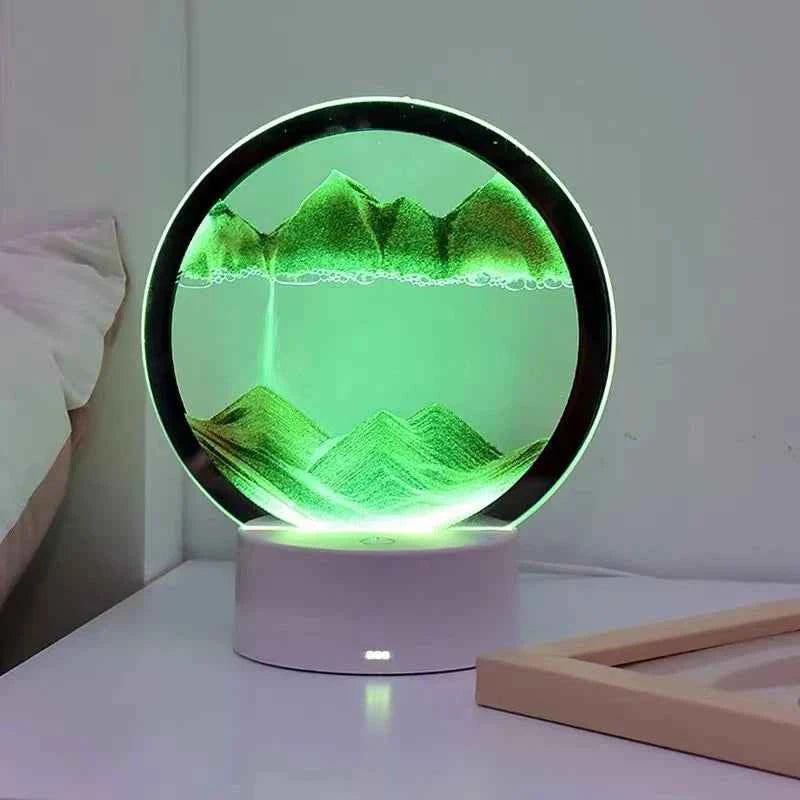 Luminous Hourglass Art Decoration - Creative Quicksand Painting Ornament for Living Room, Office, and Luxury Gifts
