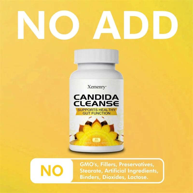 Xemenry Candida Cleanse – Intestinal Detox & Digestive Support (30/60 Capsules)