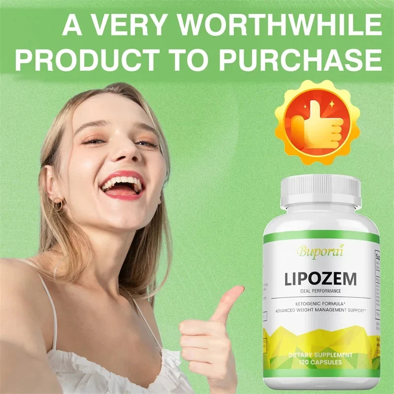 Lipozem Capsules - Boosts Metabolism, Boosts Energy, Burns Fat, Suppresses Appetite, Promotes Digestive Health, Boosts Immunity