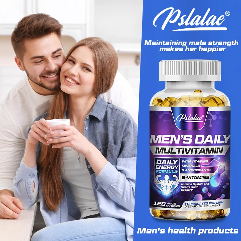 Pslalae Men's Multivitamin – 4-in-1 Daily Formula for Energy, Immunity & Wellness
