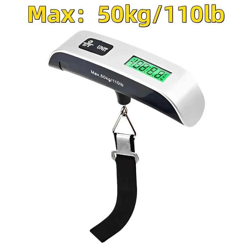Portable Digital Luggage Scale 50kg/110lb — LCD Travel Weight Checker
