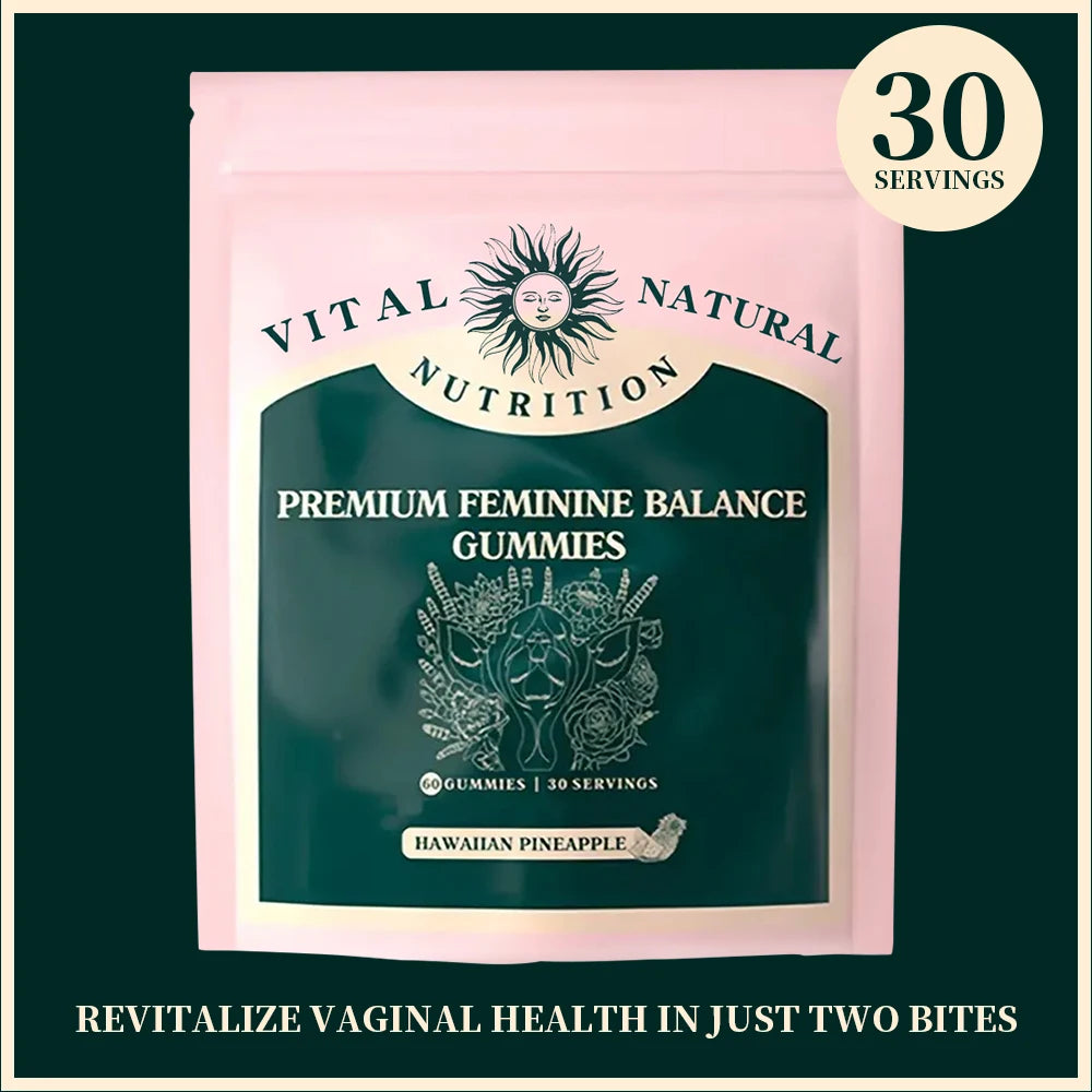 60 Pieces of Quit Mood Women's Supplement - Vital Source Feminine Balance Gummies, Hawaiian Pineapple Flavor, Perfect Women's Gift