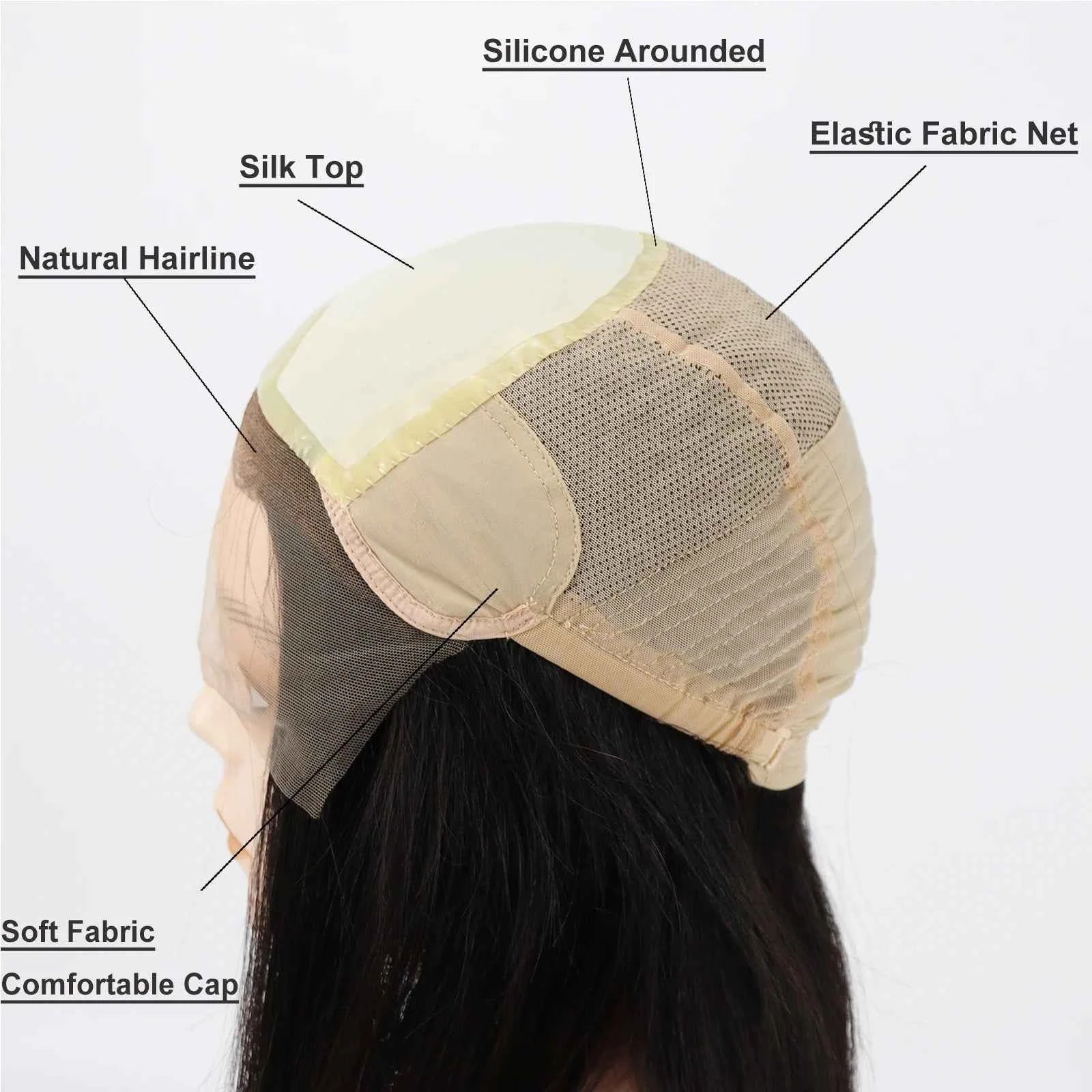 Virgin European Human Hair Silk‑Top Lace Front Medical Wig with PU Perimeter – Natural Scalp Look