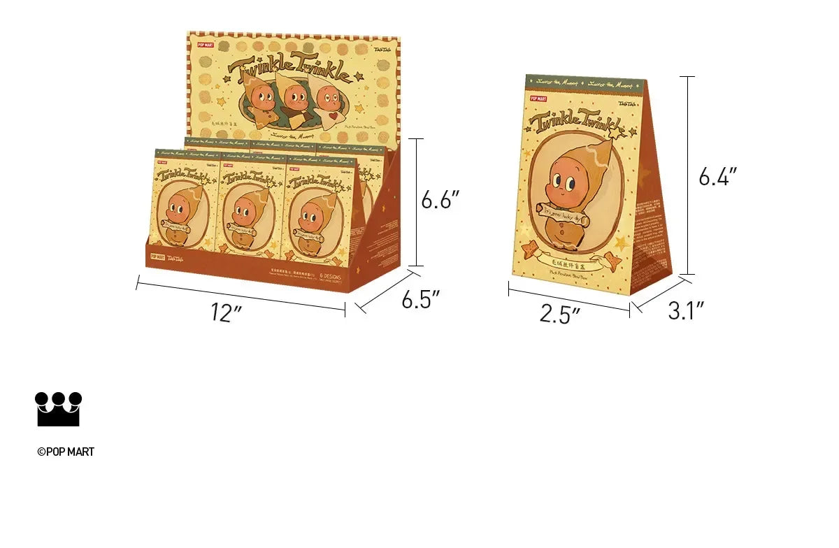 POP MART Collectible Toy Twinkle Twinkle Savor The Moment Series Baked Biscuits Plush Pendant Blind Box Gift