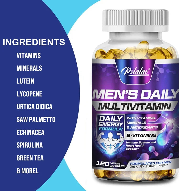 Pslalae Men's Multivitamin – 4-in-1 Daily Formula for Energy, Immunity & Wellness