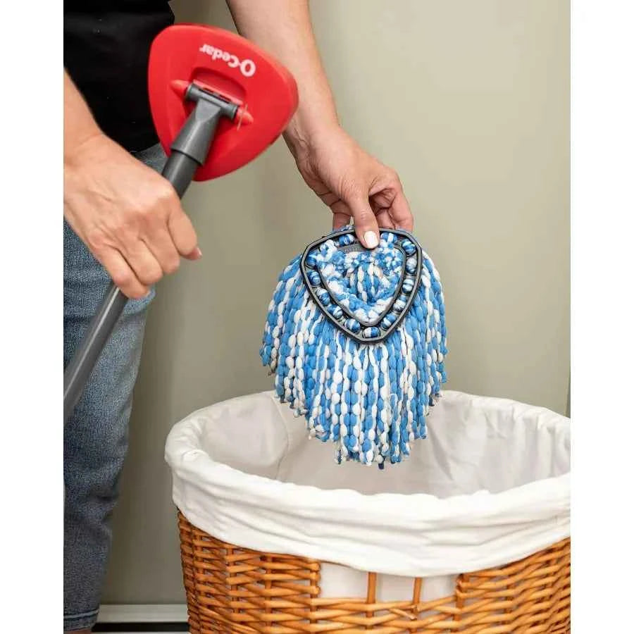 O-Cedar RinseClean Spin Mop & Bucket System + 1 Extra Mop Head | Clean with Clean Water | Removes 99% of Bacteria