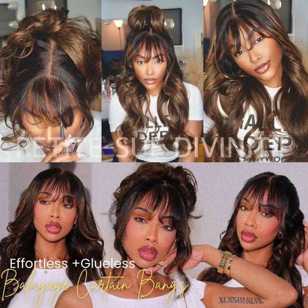 UNice 13×4 Balayage Loose Wave Wig With Bangs Pre‑Everything™ Glueless