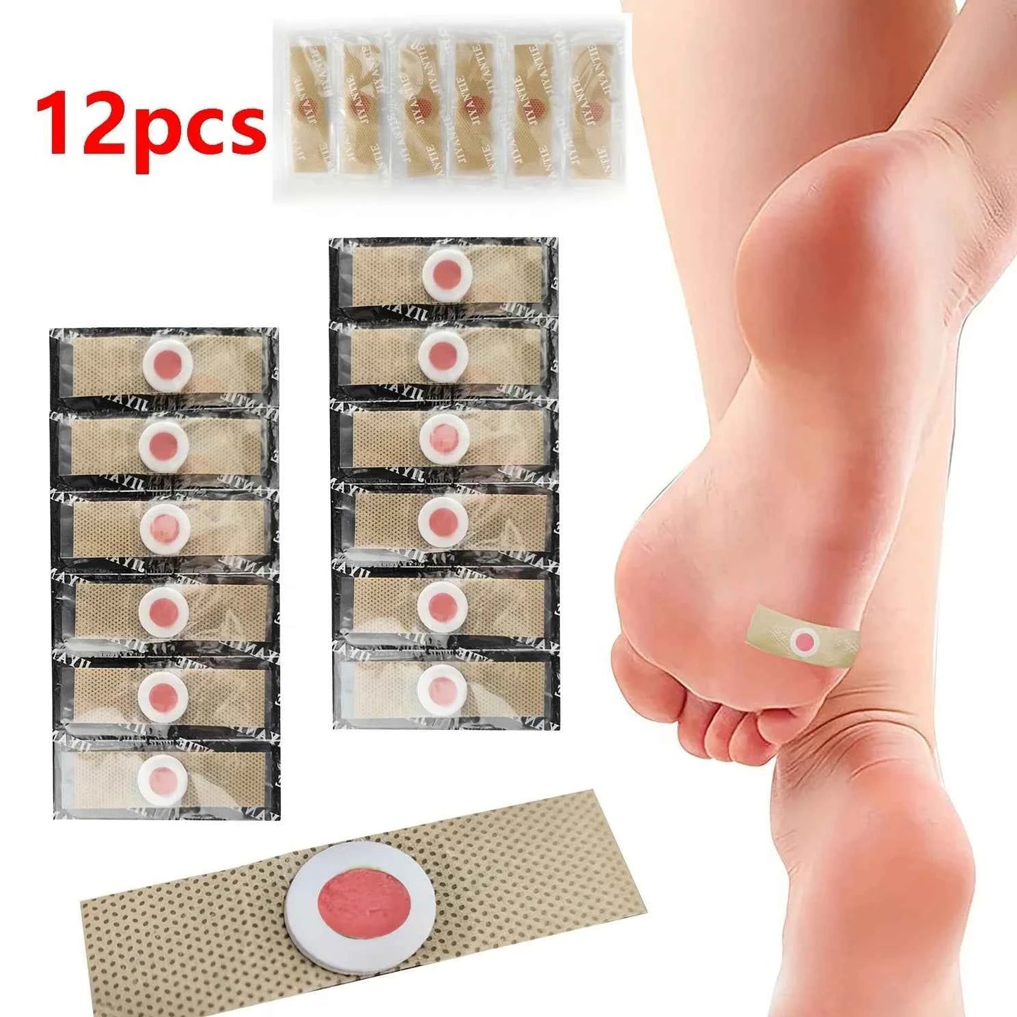 Foot Corn Removal Patches – 12-Piece Non-Electric Set for Effective Callus Relief