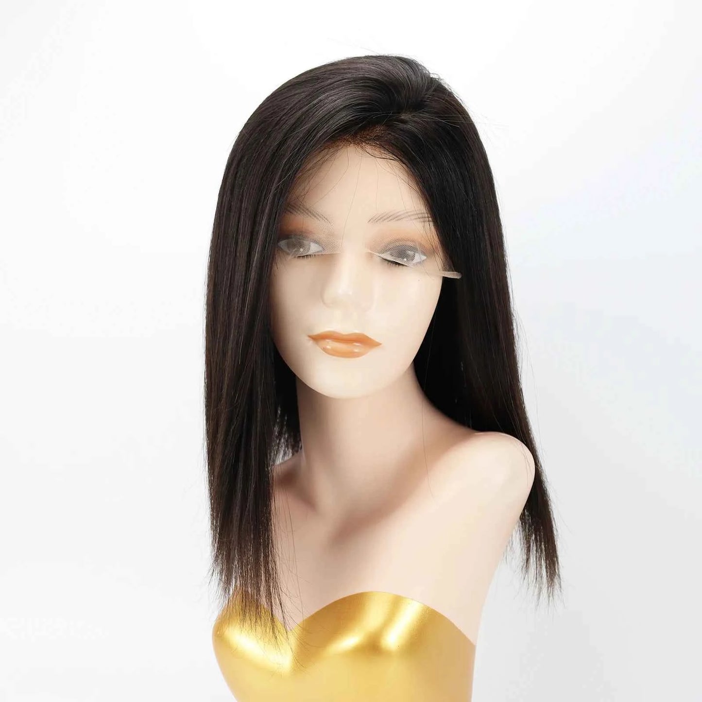 Virgin European Human Hair Silk‑Top Lace Front Medical Wig with PU Perimeter – Natural Scalp Look