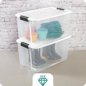 4 Pack Ultra Latching Box, Storage Bins with Lids Clear Plastic, 70 Quart - Heavy-Duty Organizing Containers for Closet Bathroom