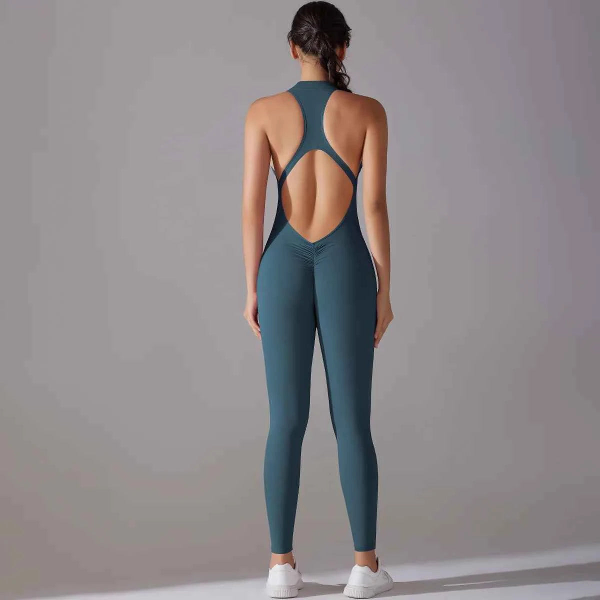 Women’s Tummy Control Butt Lift Sports Bodysuit Fitness Yoga Outfit
