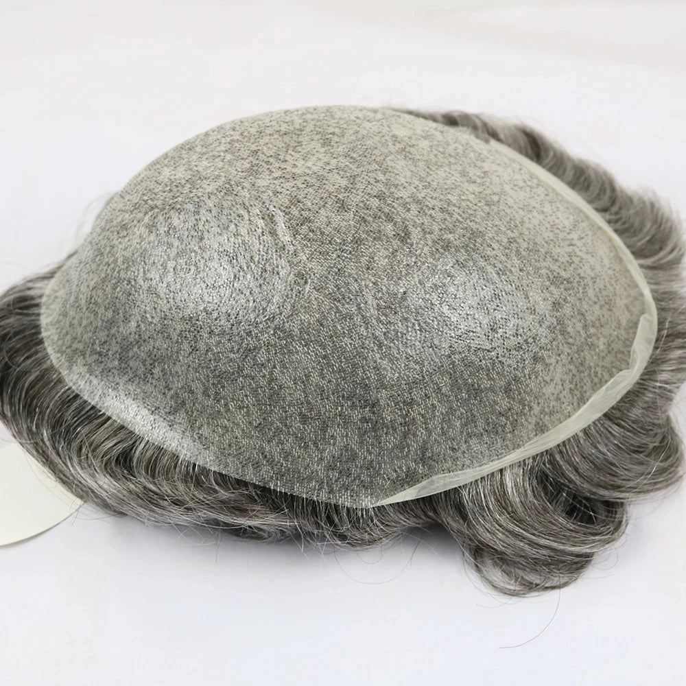 Super Natural Hairline 0.02mm Ultra‑Thin Skin V‑Loop Men’s Toupee 1B20/520