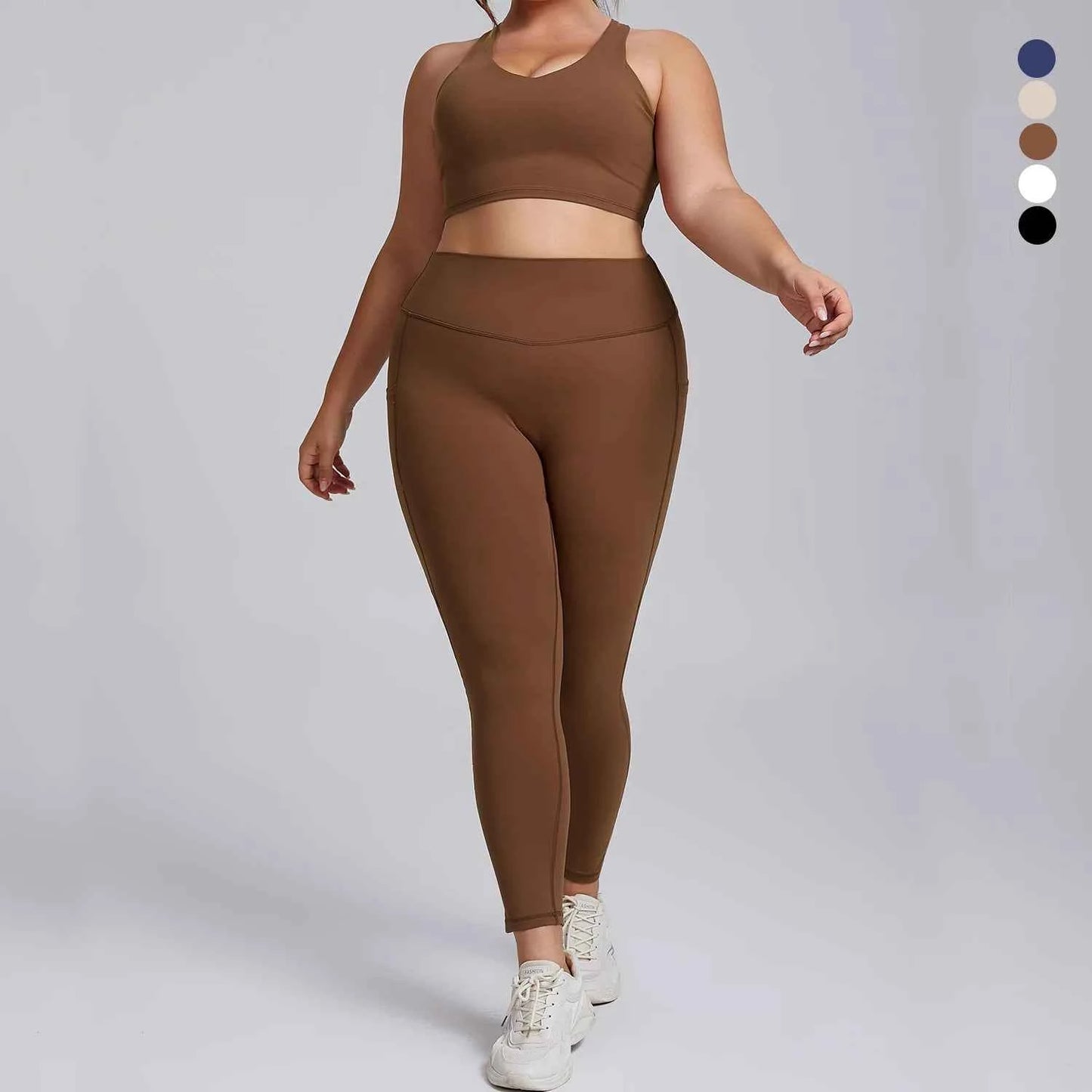 Women’s Plus Size Yoga Set Sports Bra & Leggings Super Stretch Outfit
