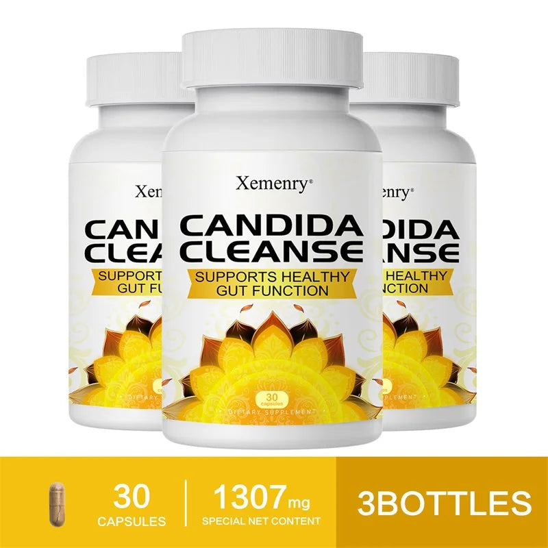 Xemenry Candida Cleanse – Intestinal Detox & Digestive Support (30/60 Capsules)