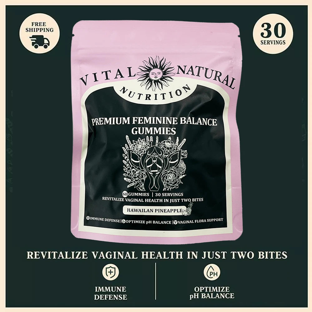 60 Pieces of Quit Mood Women's Supplement - Vital Source Feminine Balance Gummies, Hawaiian Pineapple Flavor, Perfect Women's Gift