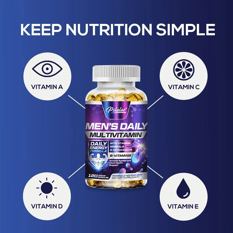 Pslalae Men's Multivitamin – 4-in-1 Daily Formula for Energy, Immunity & Wellness