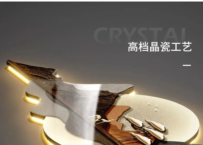 Lucky Stone Modern Wall Clock - High-End Silent Home Clock for Living Room and Wall Hanging