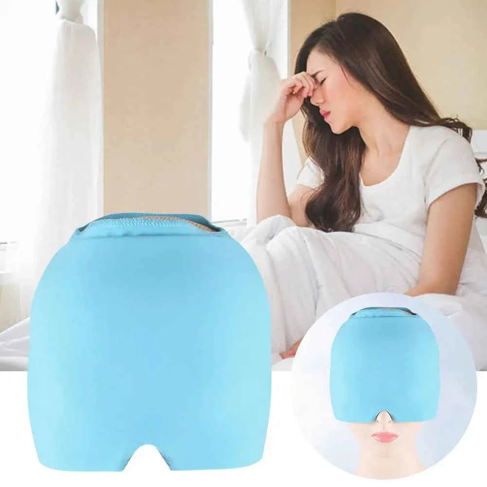Migraine Relief Hat – Gel Hot & Cold Therapy Ice Cap, Headache & Stress Relief Wrap