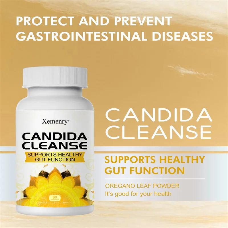 Xemenry Candida Cleanse – Intestinal Detox & Digestive Support (30/60 Capsules)