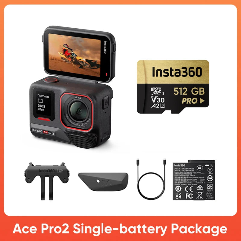 Original Insta360 Ace Pro 2 – 8K Waterproof Action Camera Co‑Engineered with Leica