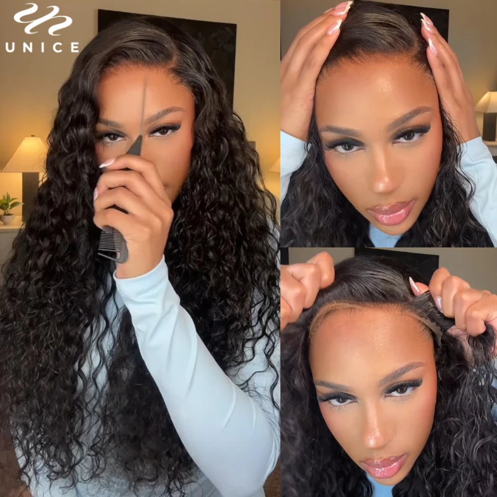 UNICE Water Wave Human Hair Wig Pre‑Cut Pre‑Plucked Glueless 7×5 & 13×4 Lace