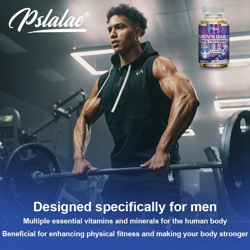 Pslalae Men's Multivitamin – 4-in-1 Daily Formula for Energy, Immunity & Wellness