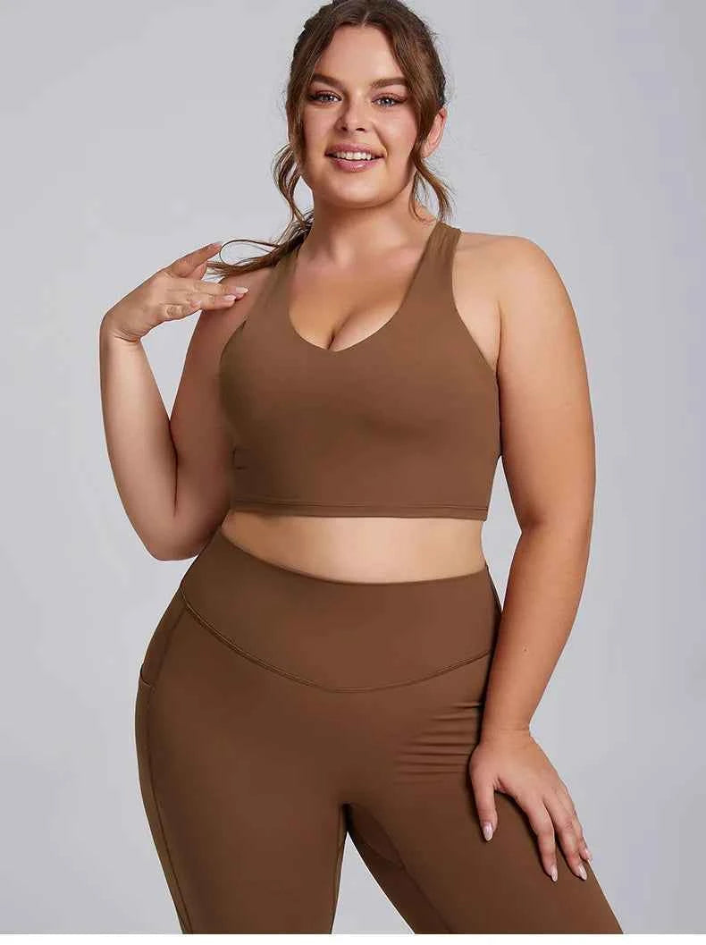 Women’s Plus Size Yoga Set Sports Bra & Leggings Super Stretch Outfit