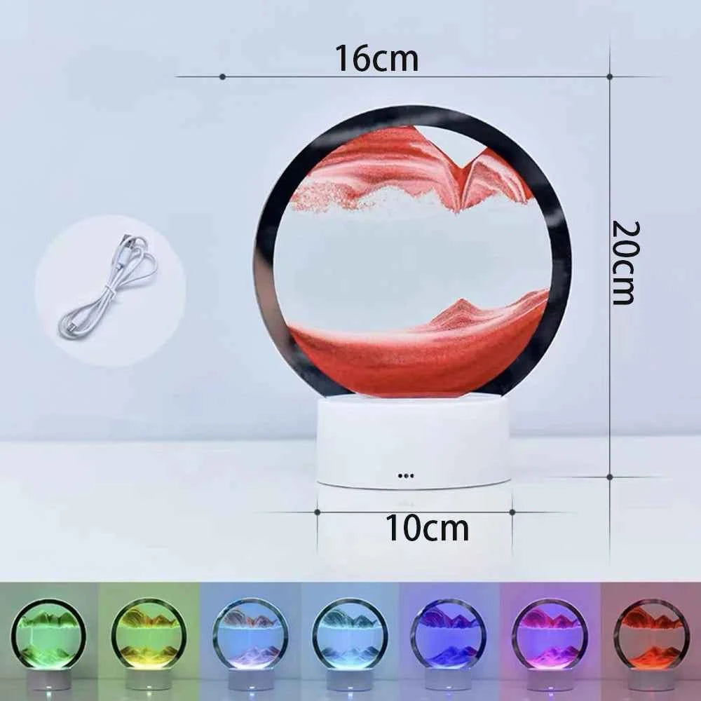 Luminous Hourglass Art Decoration - Creative Quicksand Painting Ornament for Living Room, Office, and Luxury Gifts