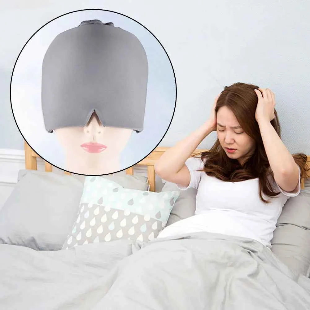 Migraine Relief Hat – Gel Hot & Cold Therapy Ice Cap, Headache & Stress Relief Wrap
