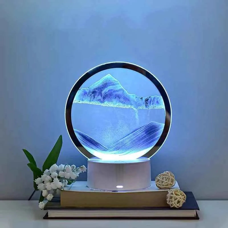 Luminous Hourglass Art Decoration - Creative Quicksand Painting Ornament for Living Room, Office, and Luxury Gifts