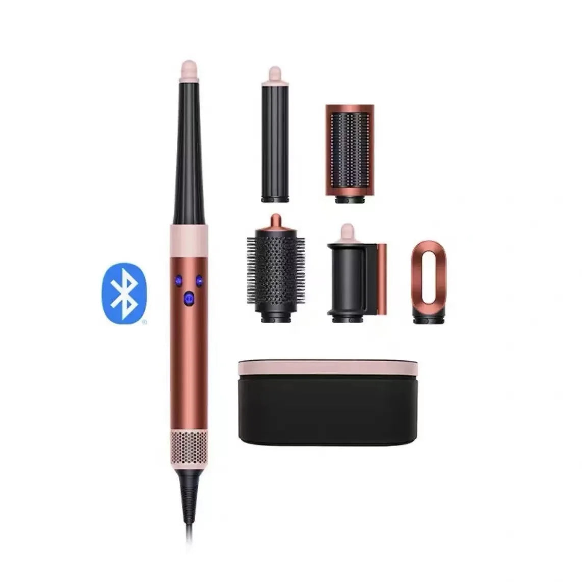 HS08 5‑in‑1 Hair Styling Tool Curling Iron Dryer Straightener Brush Bluetooth