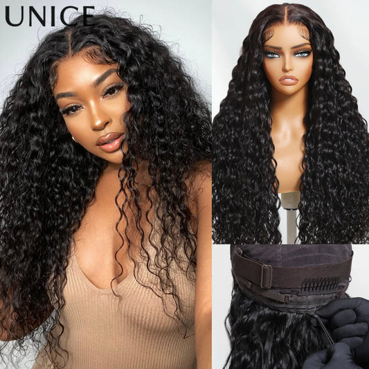 UNICE Water Wave Human Hair Wig Pre‑Cut Pre‑Plucked Glueless 7×5 & 13×4 Lace