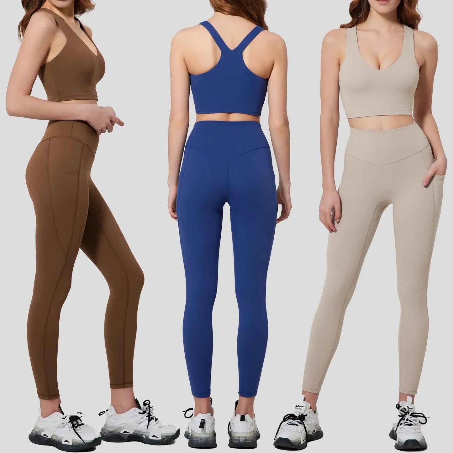 Women’s Plus Size Yoga Set Sports Bra & Leggings Super Stretch Outfit