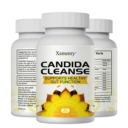 Xemenry Candida Cleanse – Intestinal Detox & Digestive Support (30/60 Capsules)