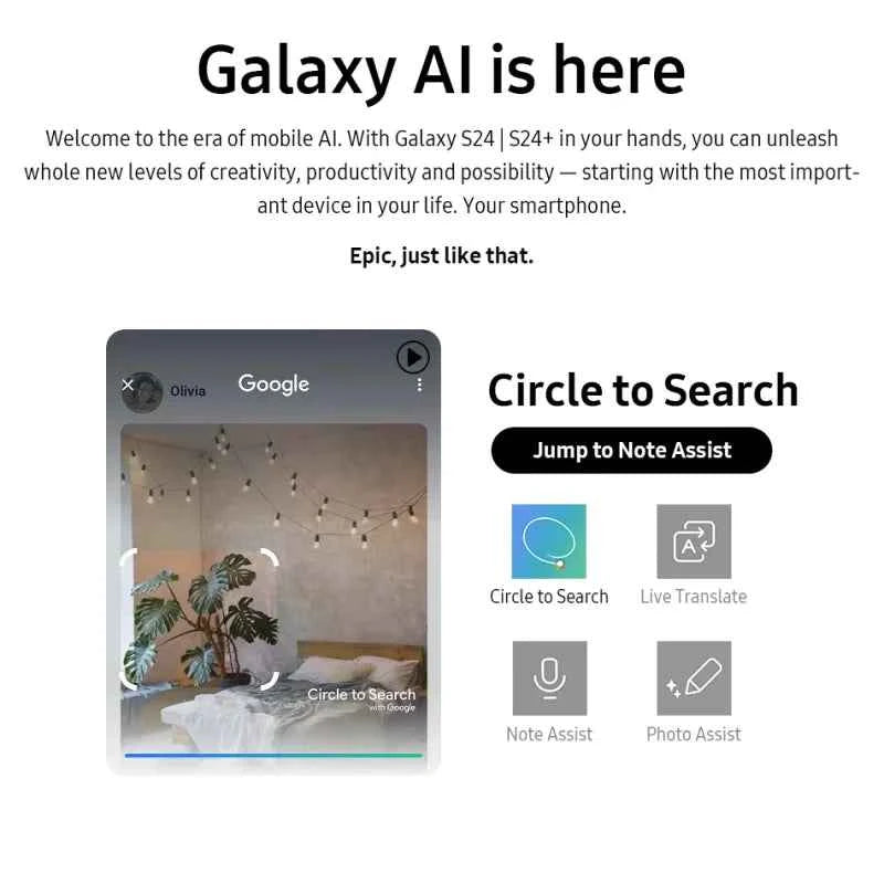 Samsung Galaxy S24+ 5G S926B Global 6.7" AMOLED 12GB RAM 256/512GB NFC Unlocked