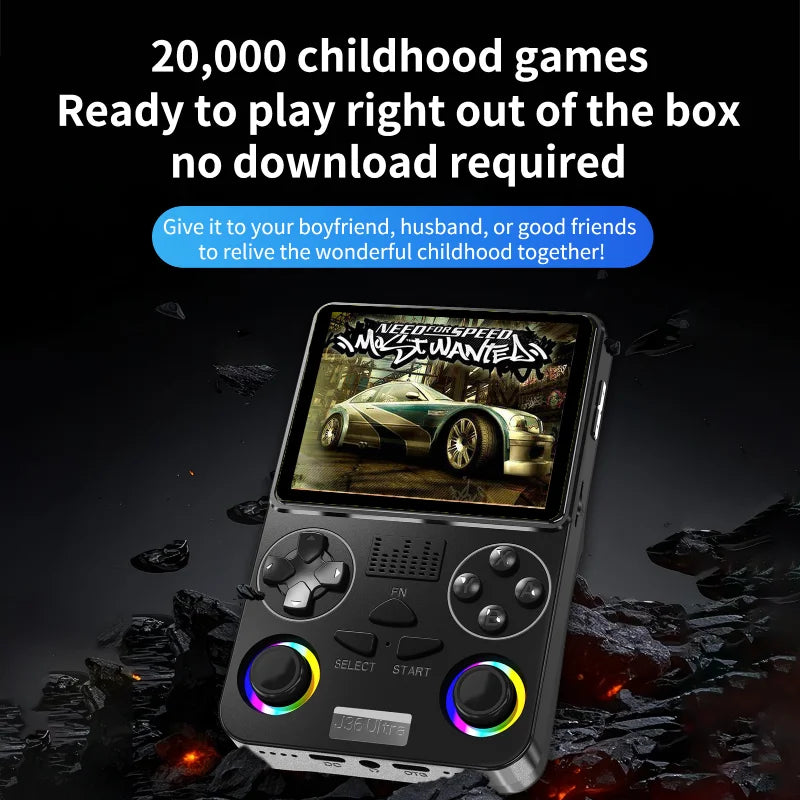 AQTA 3.5" Retro Handheld Game Console Android WiFi 20,000+ Games IPS 3000mAh