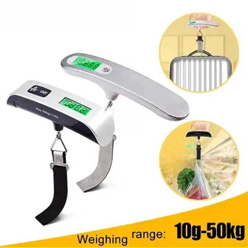 Portable Digital Luggage Scale 50kg/110lb — LCD Travel Weight Checker