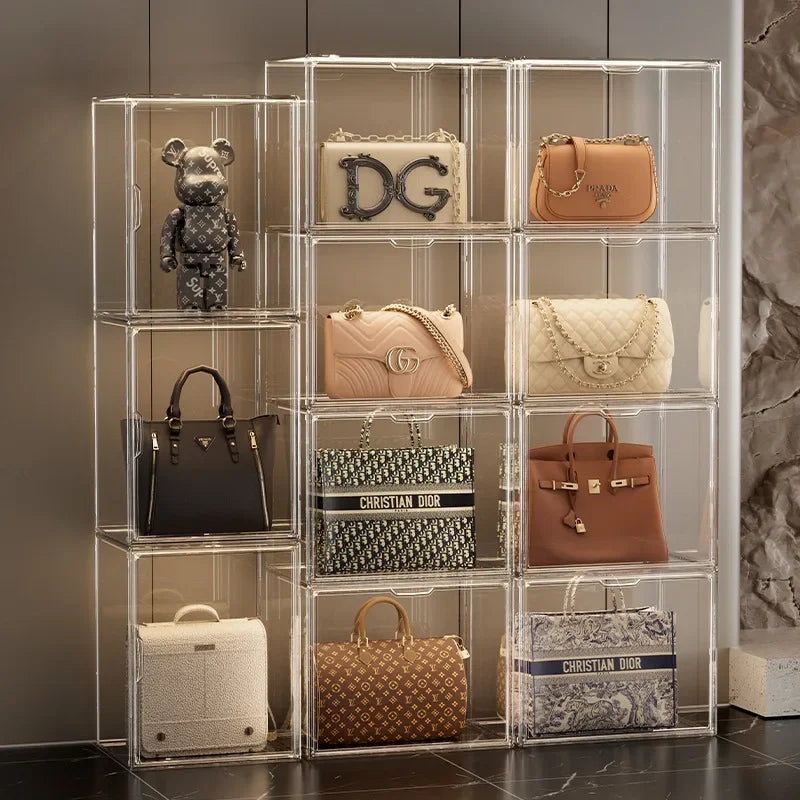 DUTRIEUX Acrylic Storage Box – Glossy, Stackable Organizer for Shoes, Toys & Makeup
