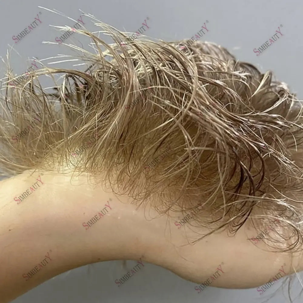 Super Natural Hairline 0.02mm Ultra‑Thin Skin V‑Loop Men’s Toupee 1B20/520