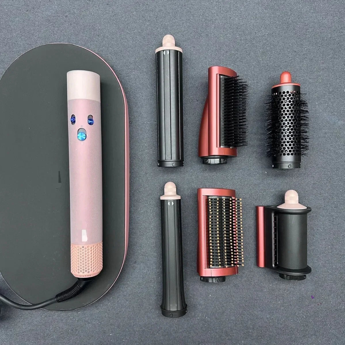 HS08 5‑in‑1 Hair Styling Tool Curling Iron Dryer Straightener Brush Bluetooth