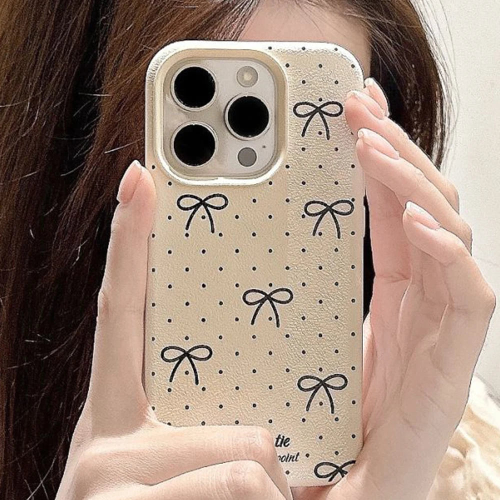 Cute Butterfly Bow iPhone Case – Soft TPU Cover for iPhone 17/16/15/14/13/12/11 Pro Max